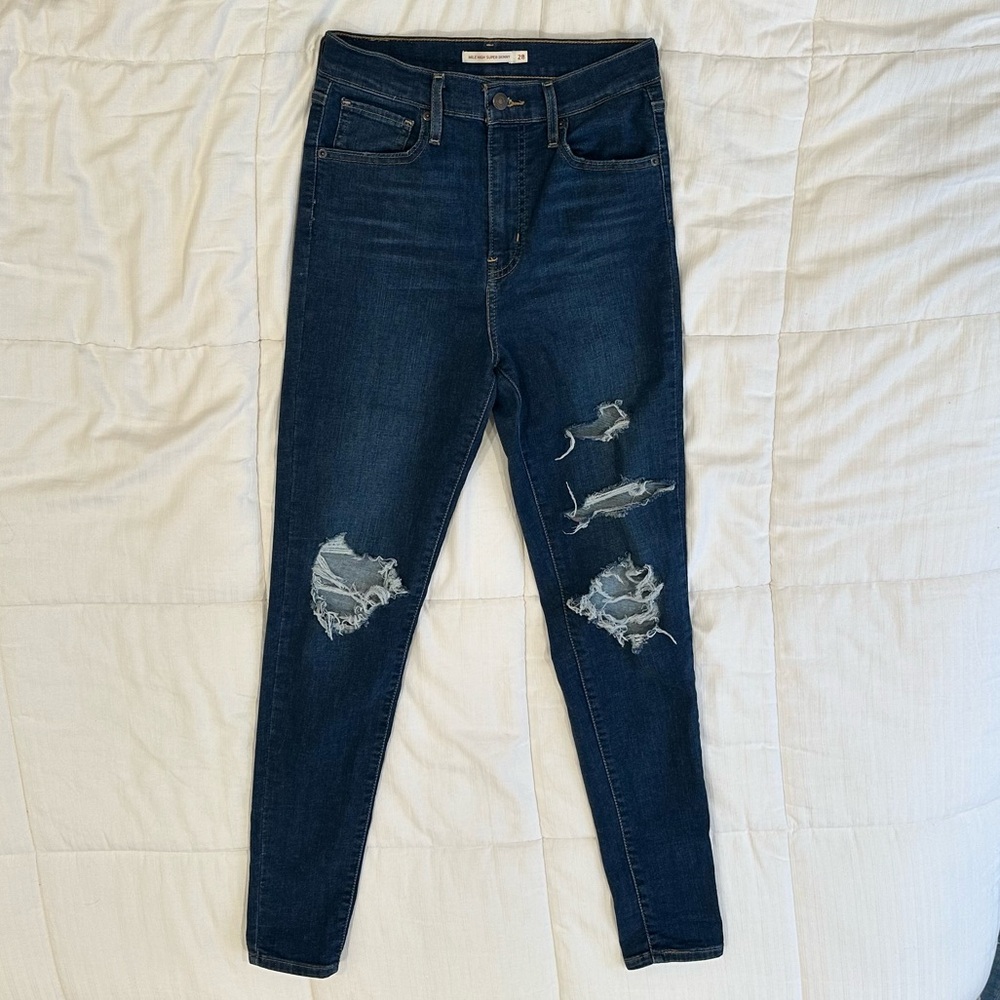 Levi’s mile high super skinny jeans size 28